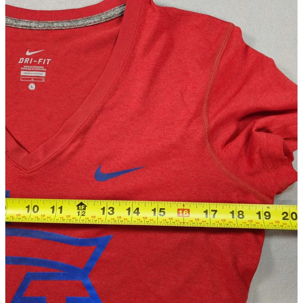 Nike Dri-FIT St Louis Cardinals Women's Large Red V-Neck MLB T-Shirt